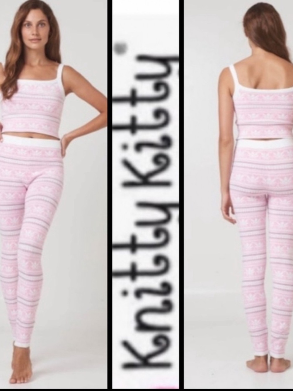 NWT Doll’s Kill Knitty Kitty Cannabis Knit Leggings